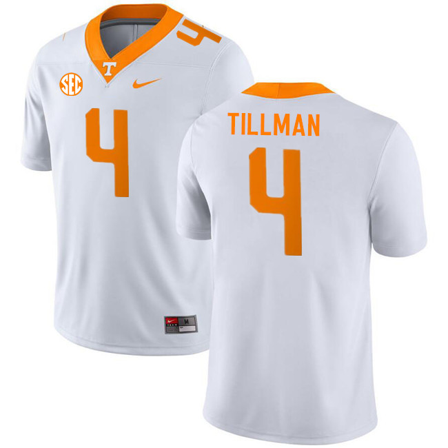 Tennessee Volunteers #4 Cedric Tillman College Football Jerseys Stitched Sale-White